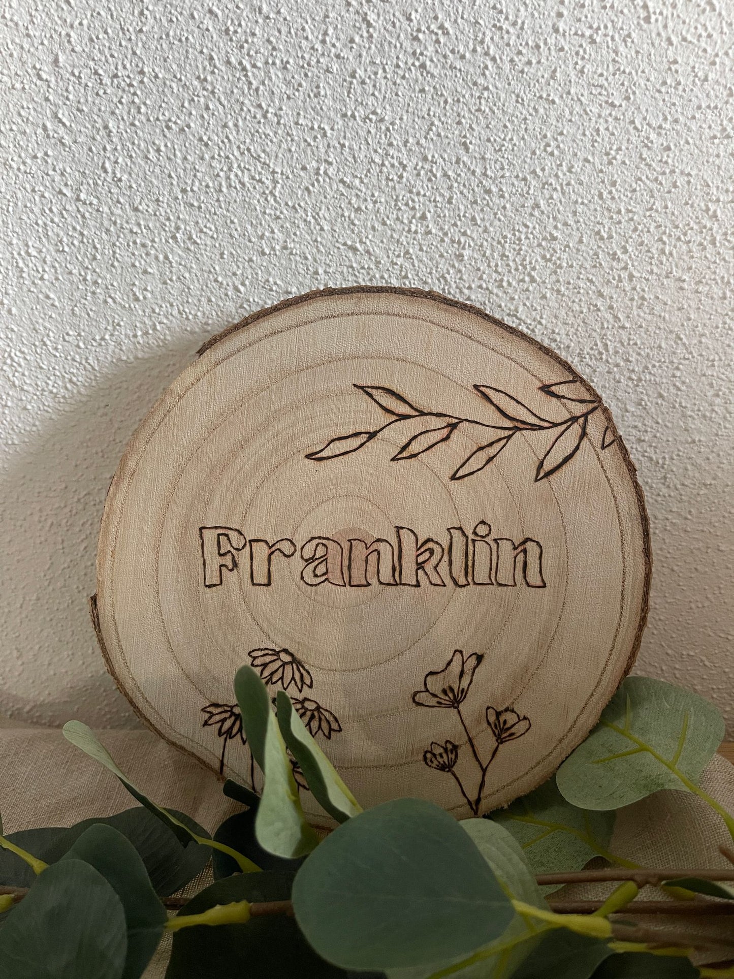 Personalisierbare Holzscheiben