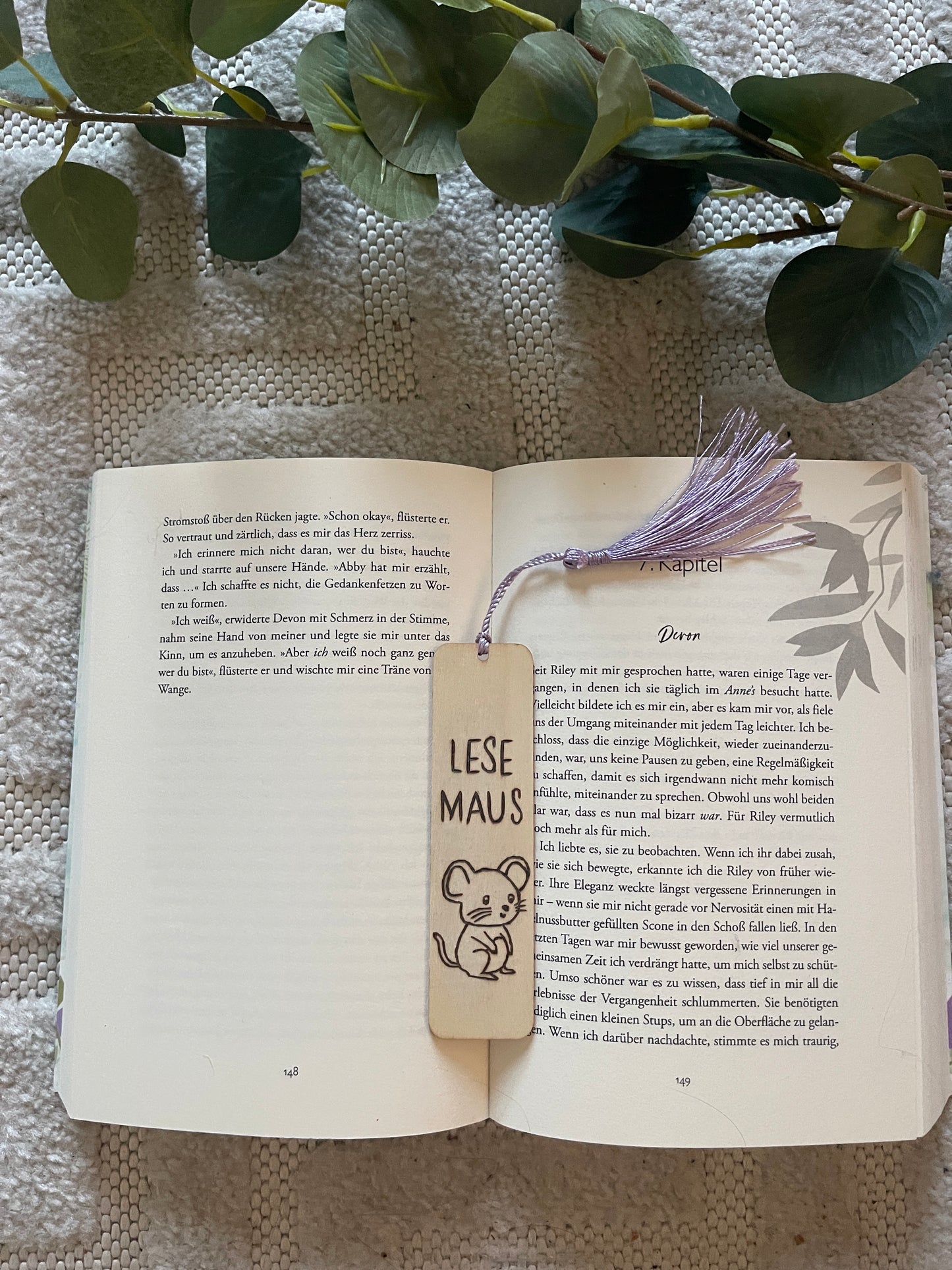 Lesezeichen aus Holz (personalisierbar)